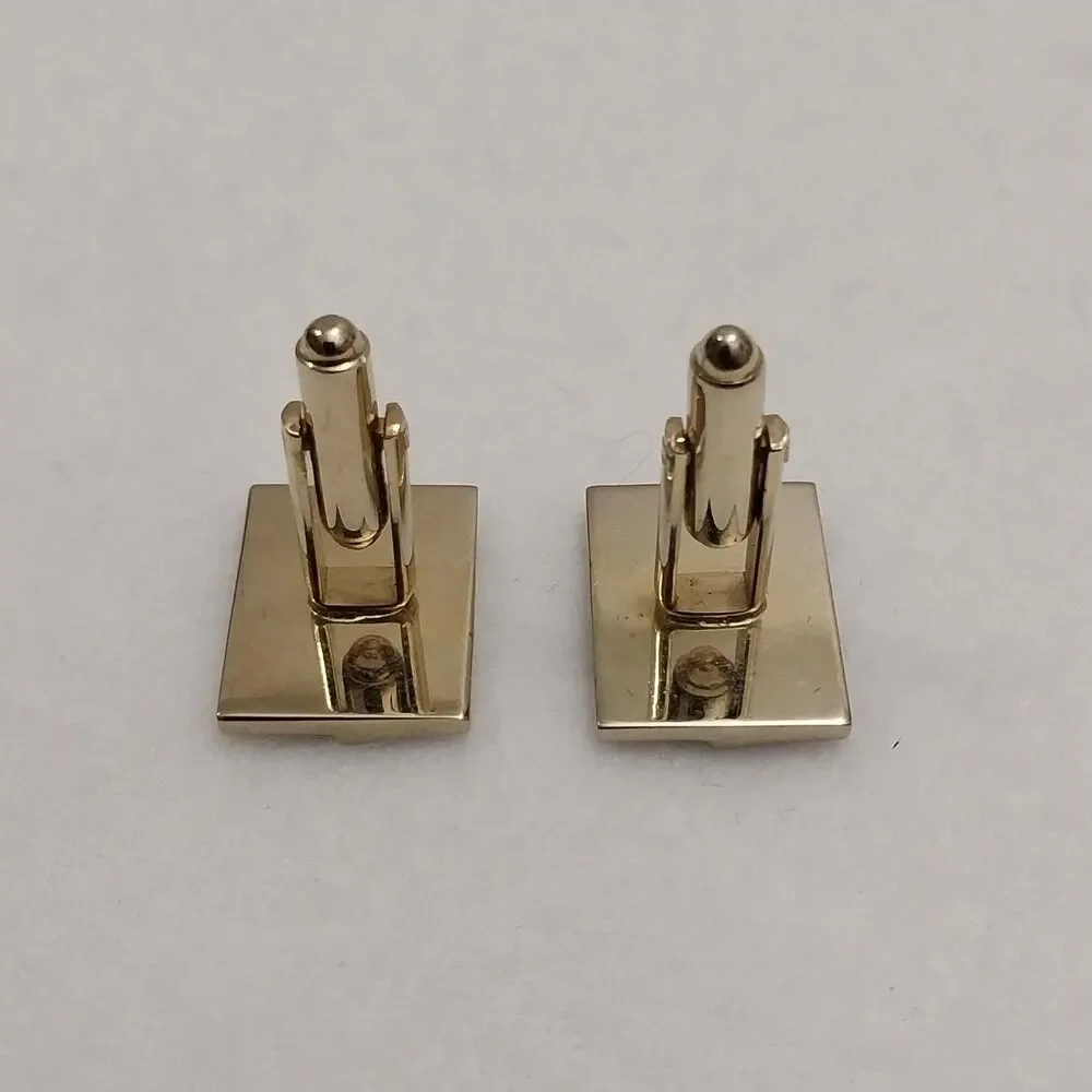 Vintage Shields Cufflinks Signed Gold Tone #J215